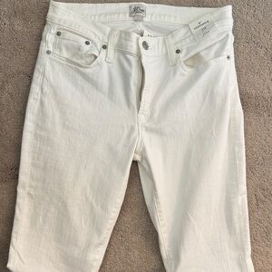 J. Crew Women's Straight Leg Cream Jeans
